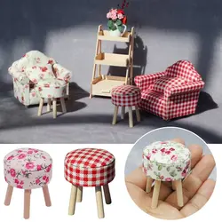 1:12 Mini Dollhouse Miniature Furniture Wooden Furniture Stool Simulation Dollhouse Decor DIY Toys Doll House Accessories