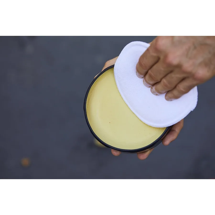 カーケア 986017 コットンテリーワックスアプリケーターパッド 直径5インチ ホワイト 6個入り 自動車のディテーリングと研磨用 ソフト吸収性