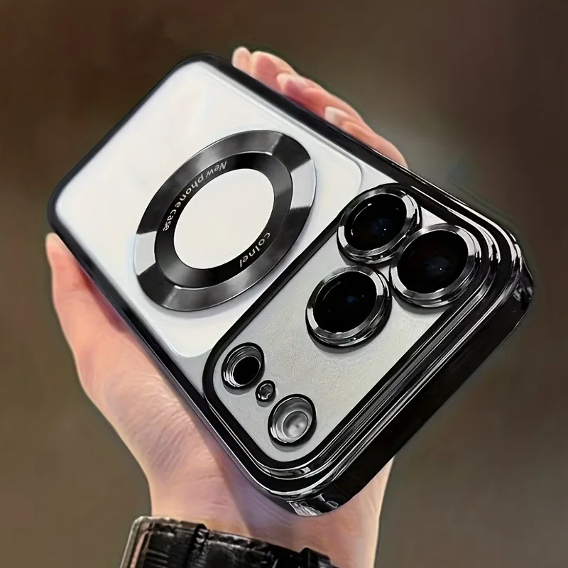 Магнитный прозрачный противоударный чехол для iPhone 17, 16, 15, 14, 13 Pro Max, 16 Pro, 17 Pro, Чехлы с беспроводной зарядкой M Магнитный прозрачный противоударный чехол для iPhone 17, 16, 15, 14, 13 Pro Max, 16 Pro, 17 Pro, Чехлы с беспроводной зарядкой M