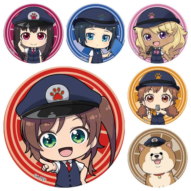 

58mm Anime Train to the End of the World Shizuru Chikura Nadeshiko Hoshi Cosplay COSTUME Badge Pin SPTE Tinplate Brooch Prop