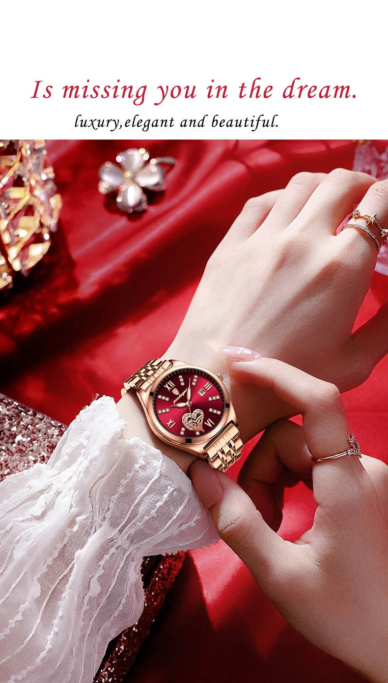 POEDAGAR Luxus Uhren Für Frauen Wasserdicht Leucht Datum Edelstahl Frau Uhr Elegante Mode Quarz Damen Armbanduhr – Detail 8