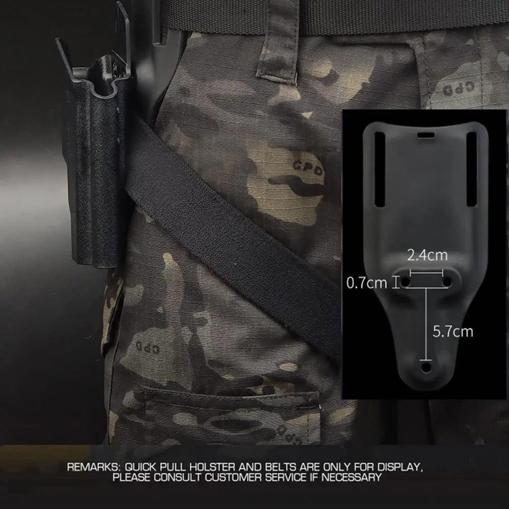 Kit de sistema de travamento rápido QLS Coldre rápido e cinto universal com garfo de travamento e placa receptora