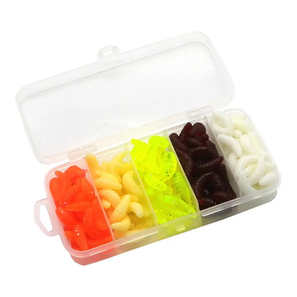 

Fishing Bait Set Realistic Soft Worm Fishing Lure Set Colorful Bionic Artificial Mealworm Earthworm Corn Bait Freshwater Fishing