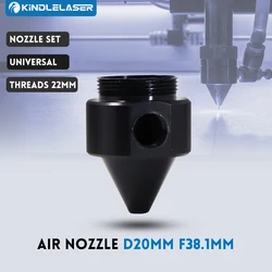 KINDLELASER Air Nozzle Diameter 20mm FL38.1mm for C series Laser Head at CO2 Laser Cutting Machine