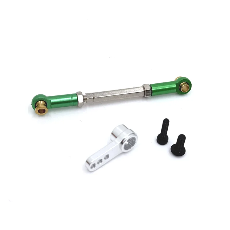 Adecuado para Meijiaxin H12Y H12Y + RC coche varilla de tracción de engranaje de dirección de Metal, brazo de engranaje de dirección, actualización de piezas fácilmente dañadas