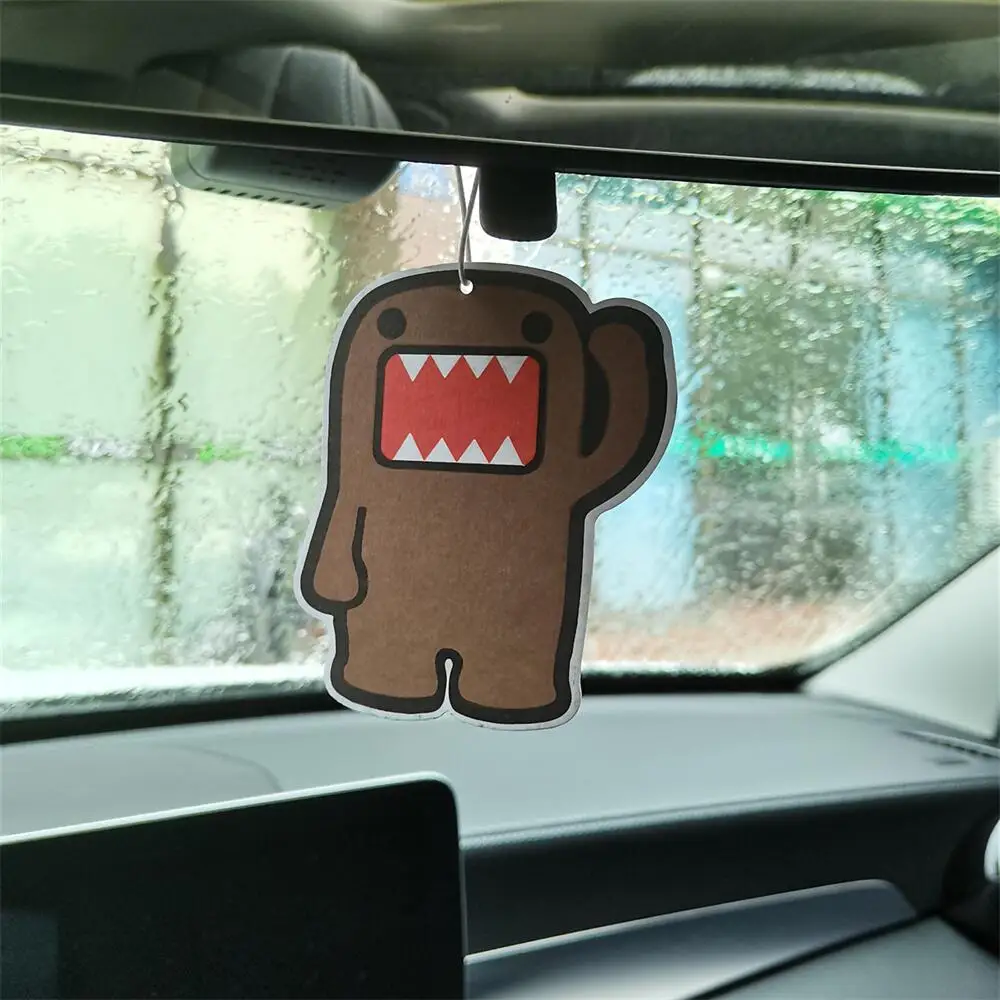 Hot Sale Car Air Freshener Hanging Rearview Mirror Perfume Pendant JDM Style For Kawaii Domo Kun Aromatherapy Interior Accessory