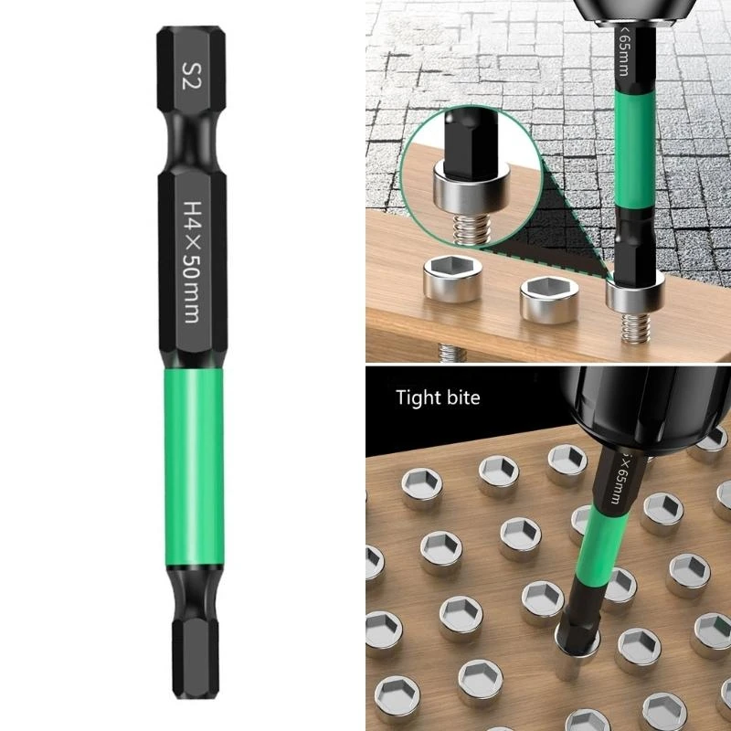 Alloy Steel Screwdriver Bit Hexagonal Bit Head High Torque for Enhancing Strength Wide Application