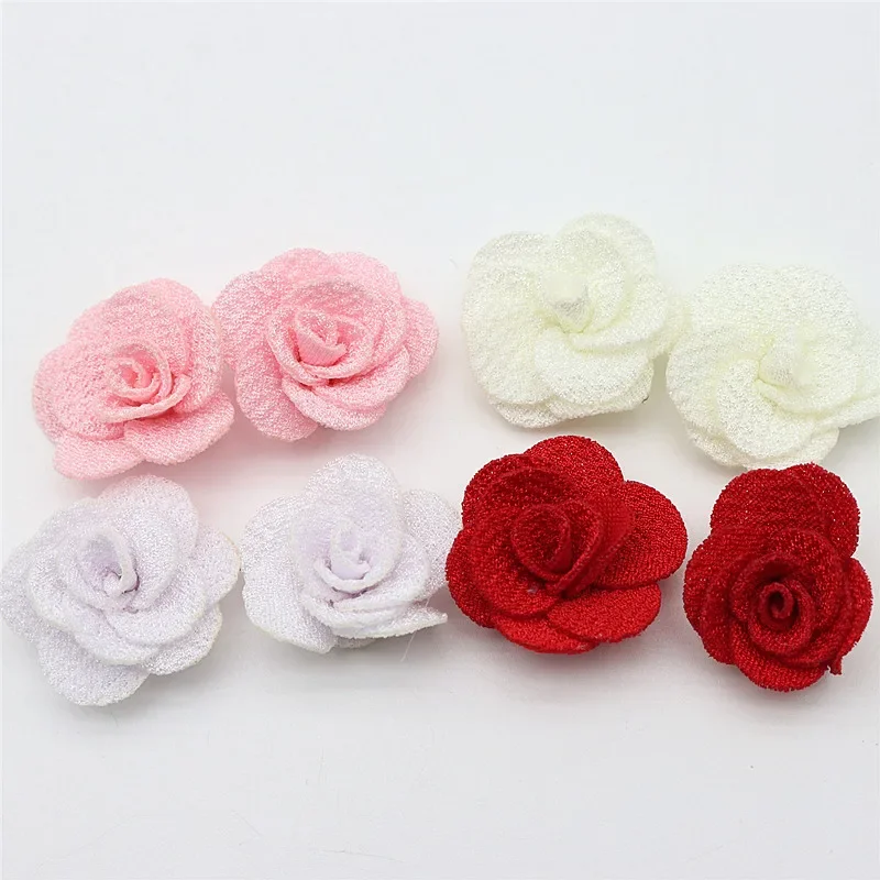 24-192pcs Handmade Small Flower 2.5CM 3.5CM Three-dimensional Small Rose Multicolor Petal Small Flower DIY Hair Accessories