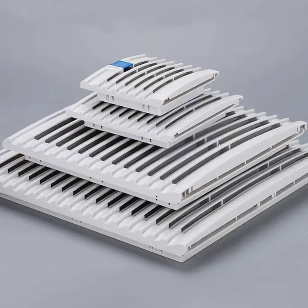 Air Ventilation System ABS Cabinet Ventilation Filter White Without Fan Shutters Fan Grille Filter Panel