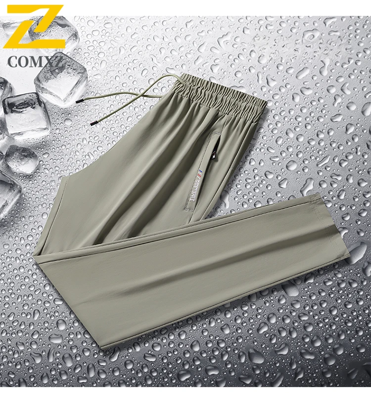 2025 Ice Silk Pants Lightweight Breathable Drawstring Jogging Sports Straight Leg Pants Casual Outdoor Couple Comfortable Pants