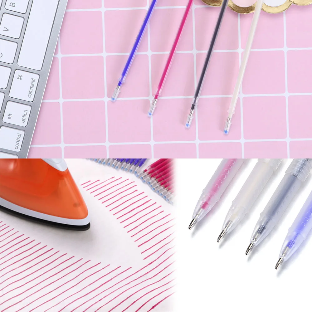 1Set Sewing Accessories For DIY Patchwork Fabric Marker Drawing Lines Mark disappearing pen Heat Erase Pen Refills