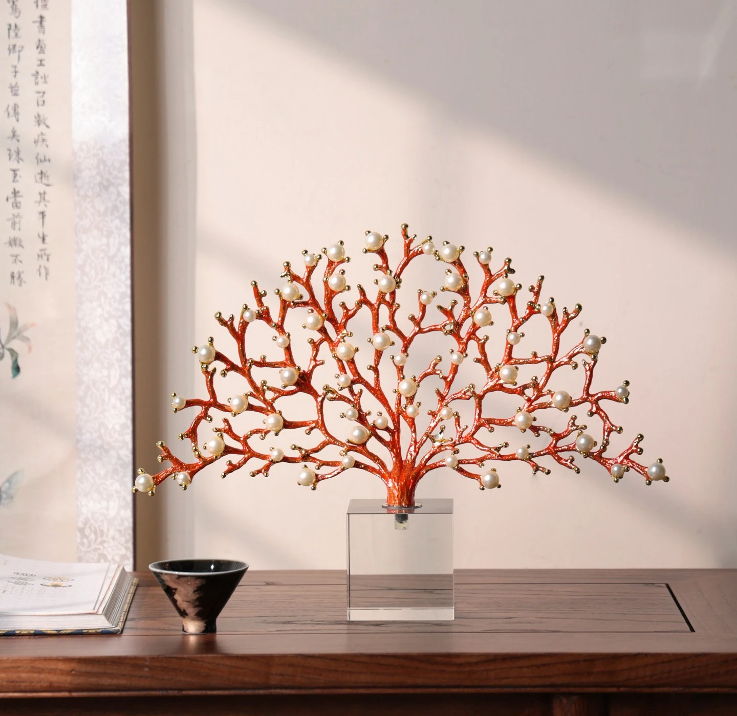 New Chinese Creative Pearl Decorative Ornaments, Living Room Entrance Desktop Shipping Decorative Gifts