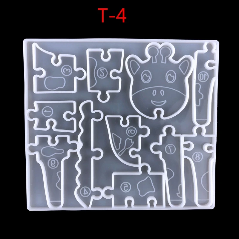 11-Cavity Puzzle Piece Silicone Molds for Crocodile Dinosaur Puzzle Mold Epoxy Resin Casting Mold for DIY Crafts Women