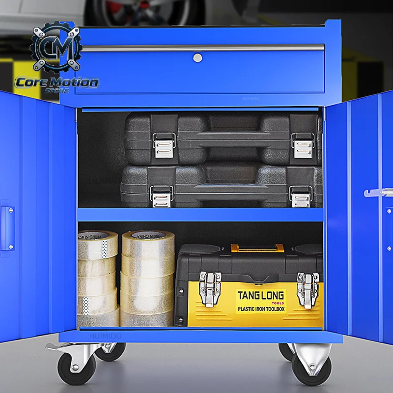 Rolling Tool Cabinet Movable Hardware Toolbox Cart Auto Repair Workshop Heavy Duty Tool Case Large Capacity Tools Organizer