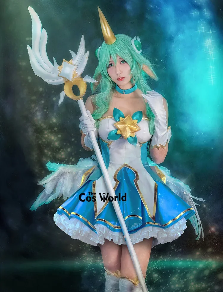 LOL Star Guardian Magical Girl Soraka Dress Uniform Outfits Games Cosplay Costumes