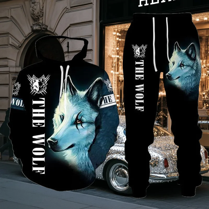 

Autumn and Winter Hot-selling 3D Printed Hoodie Sweatpants Set Loose Comfortable and Fashionable Men's and Women's 2025