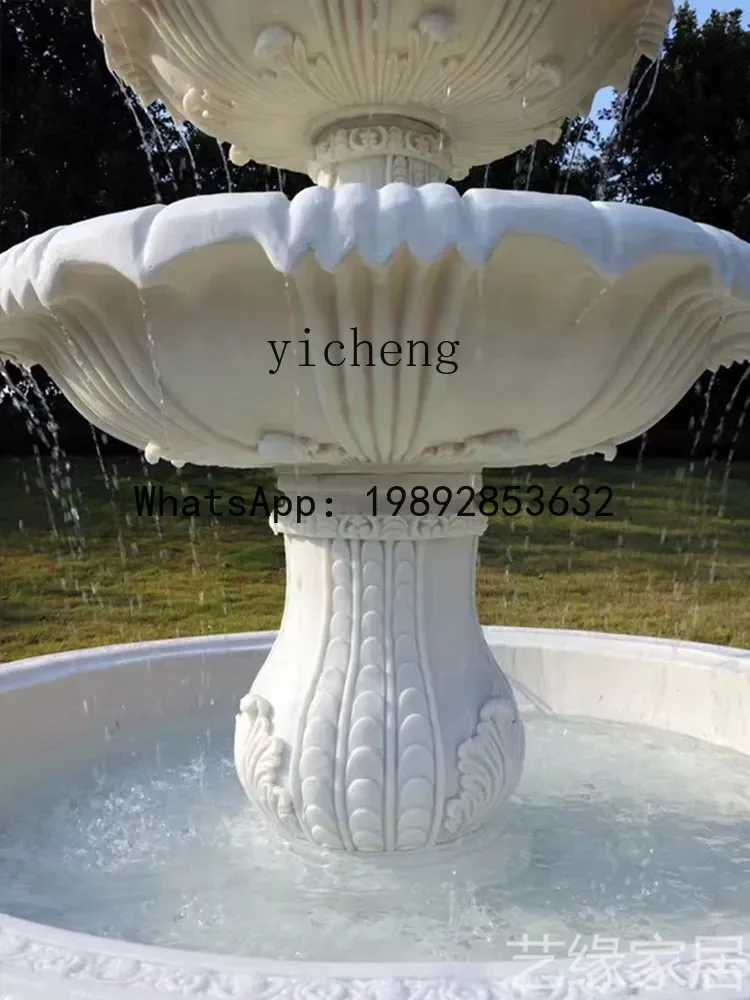X7  courtyard flowing water sculpture wedding three-layer fountain landscaping decorative water feature ornament