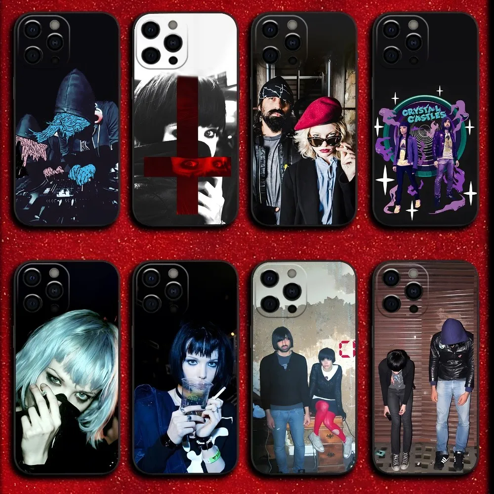

BNAD C-Crystal C-Castles Phone Case For iPhone 16,15,14,13,12,11,Pro,X,XS,Max,XR,Plus,Mini Soft Black Cover