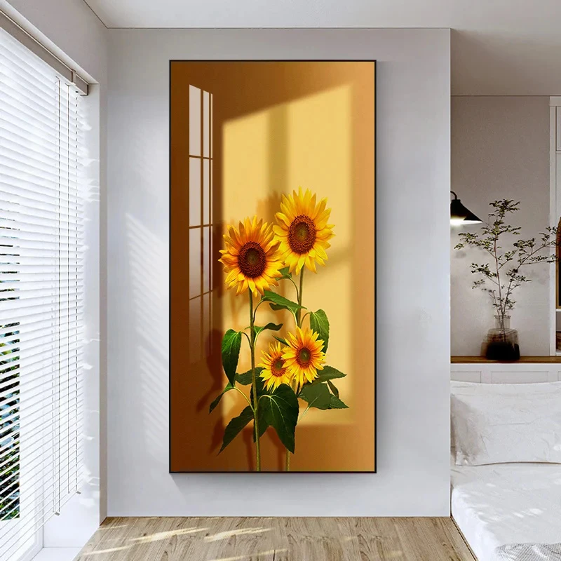 Vintage Flowers Canvas Prints Painting Nordic Wall Art Chic White Yellow Flower Sunflower Posters Decor Living Room Decoration