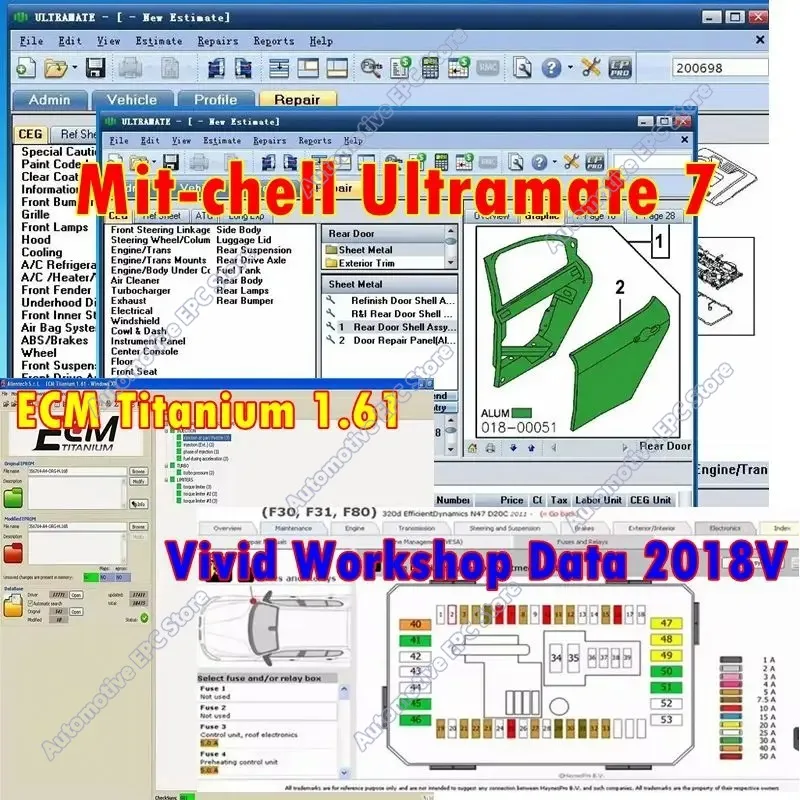 2026 Hot! NEWEST Mit-chell Ultramate 7 Complete Advanced Estimating System + Vivid Workshop Data Automotive+ECM Titanium 1.61