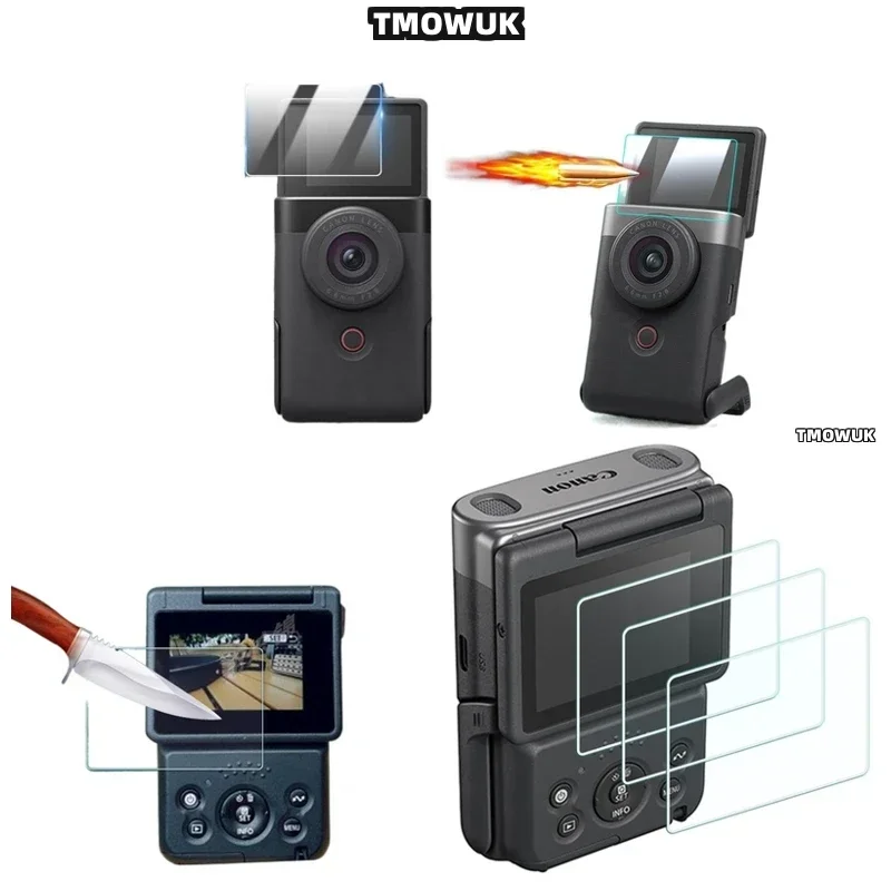 

For Canon Powershot V10 Tempered Glass LCD Screen Protector Full Cover HD Cam Film