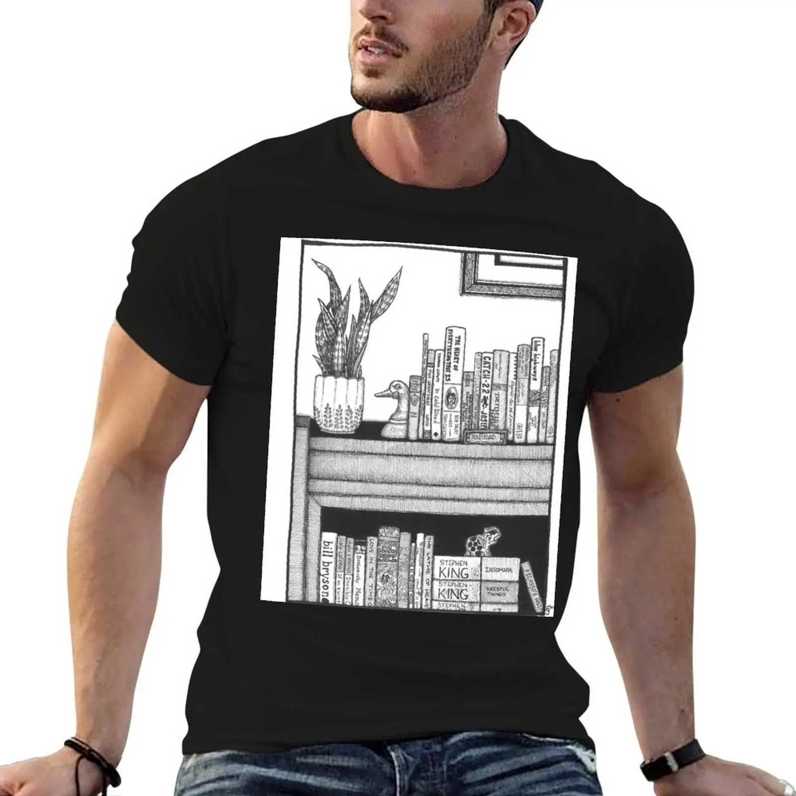 

Book Nook T-Shirt man t shirts high quality luxury brand t shirts for man pack cotton T-Shirt