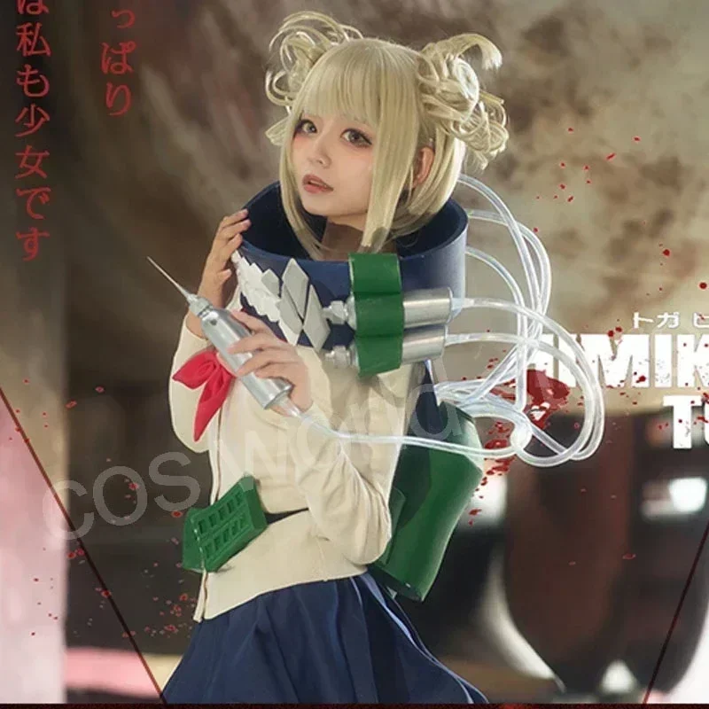 

2025 My Hero Academia Toga Himiko Wig Halloween Cosplay Suck blood Props Boku No Hero Academia Himiko Toga Costumes Accessories