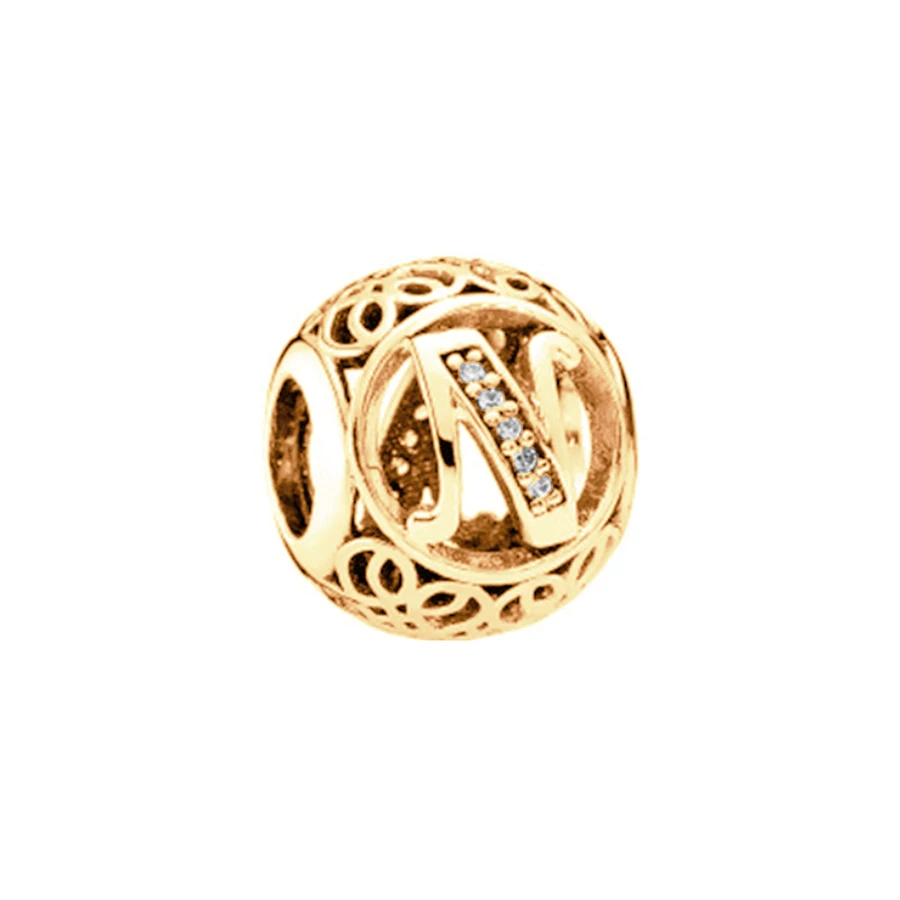 حار بيع كلاسيكي 26 حرف سحر الخرزة صالح الأصلي الأوروبي 925 فضة مجوهرات و DIY بها بنفسك صنع سوار فريد حلية