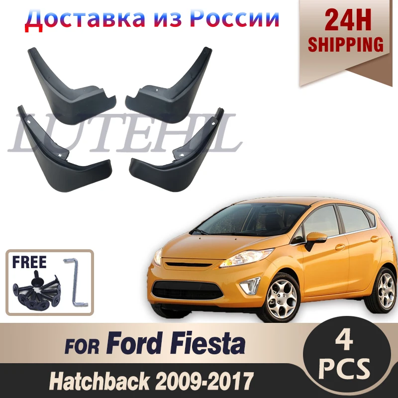 

4Pcs Car Front Rear Mud Flaps Mudguards Fender Flares Splash Guards for Ford Fiesta Hatchback 2009-2017 2010 2011 2012 2013 2014