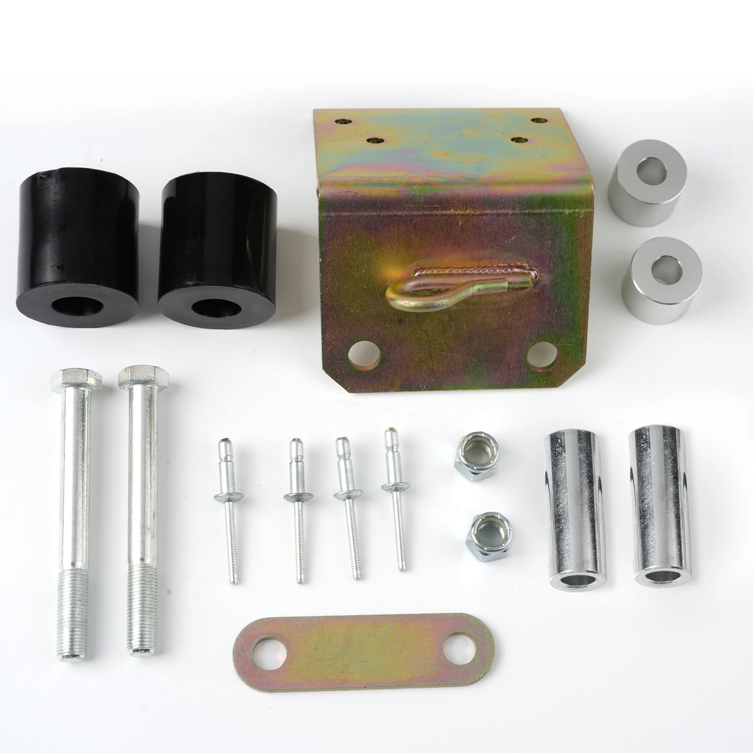 Lower Roller Bracket Kit Bundle with Rollers & Hardware for Peterbilt 379 Driver Side