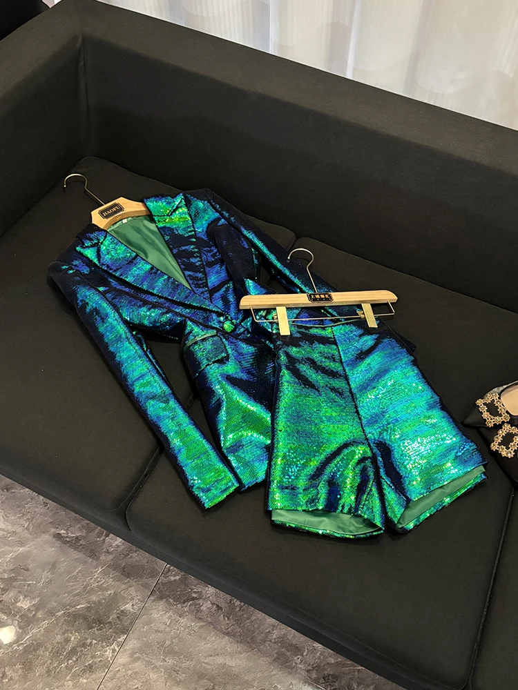 

Новогодний ярко-красный костюм миди с пайетками, топ и рта, комплект из двух предметов, модная трансграничная женская одежда, комплект для поездок на работу