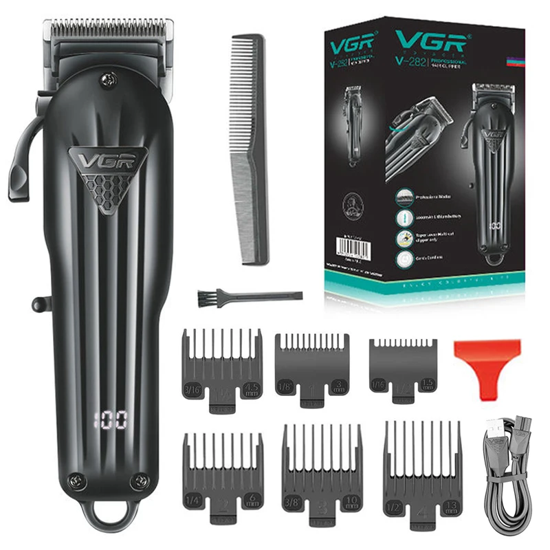 Original VGR Hair Clipper For Men Professional Hair Trimmer Kit Electric Cordless Hair Cutter barber machine Rechargeable