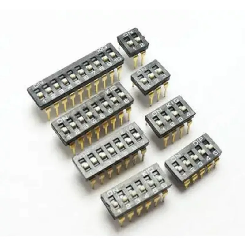 IC type DIP DIP switch 2.54MM pitch (KI 2-10H) 2/3/4/5/6/7/8 / 10P-bit  Flat DIP switch