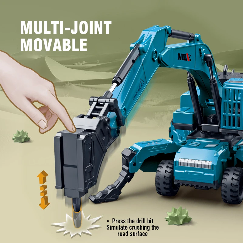 1/50 نماذج من الشاحنات حفارة جرار انزلاق لعبة دييكاست الهندسة تشوه مجموعة المركبات عرض لعب للبنين بنات