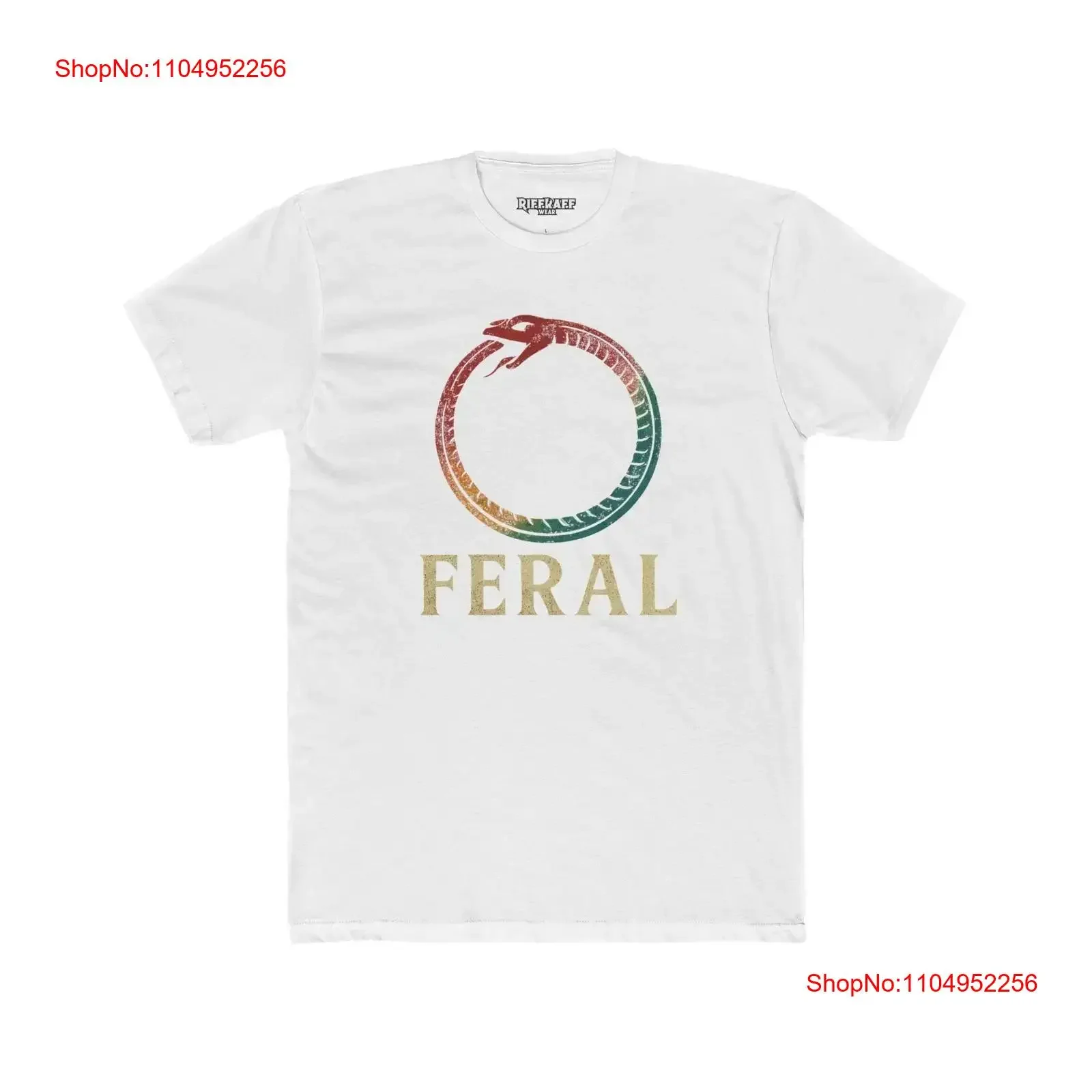 

Feral Cotton Crew T Shirt Nature Inspired Riff Raff Wear vintage Washed Slightly Stretched Unisex Top For Everyday Wear graphic