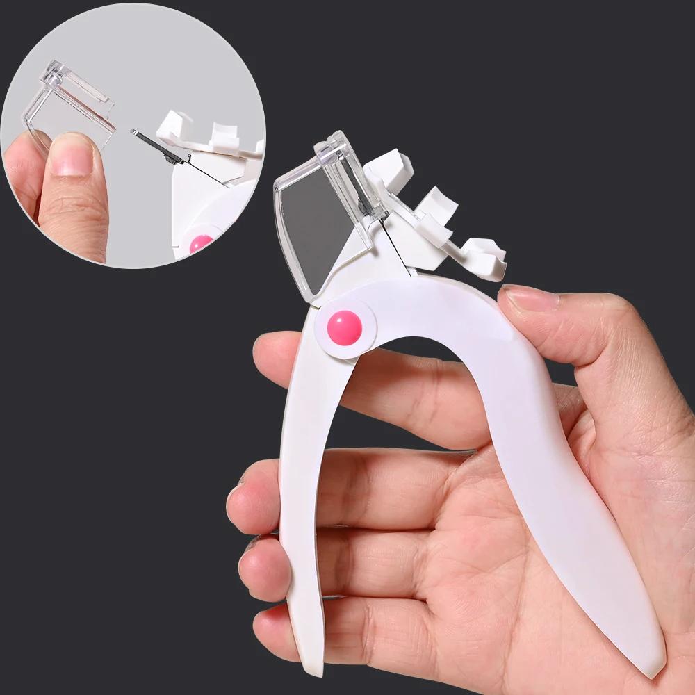 Nail Clipper for Acrylic Nails U Word False Tips Edge Cutter Trimmer Triple Cut with Measure Dial Manicure Scissors Tools Tools