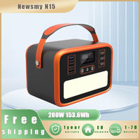 Newsmy N150 Portable power supply 153.6Wh LiFePO4 Battery 200W Peak 400W Back-up Battery Solar charging mobile power supply
