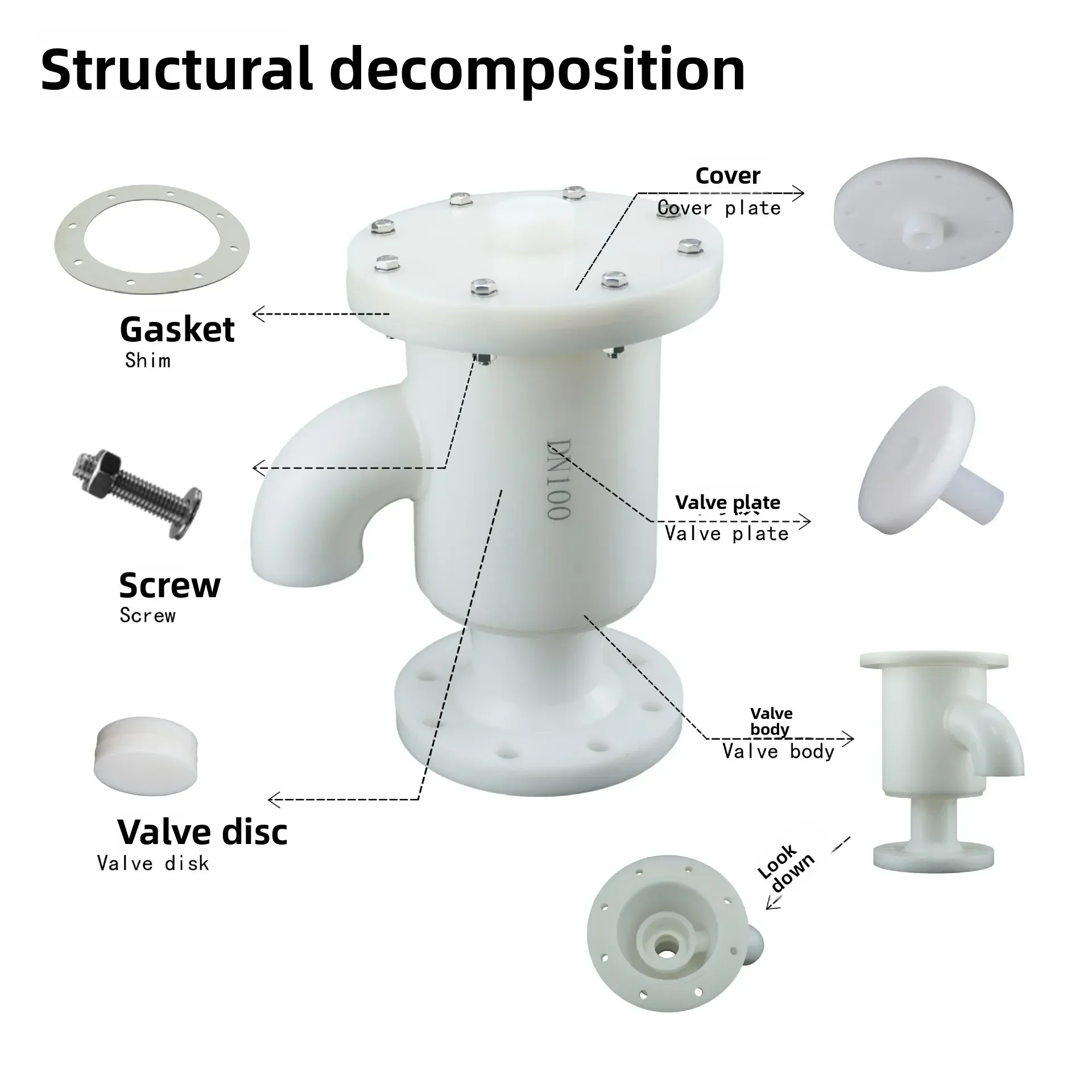PP Chemical Tank Breather Valve Acid Alkali Resistant Pressure Balancing Valve for Storage Tank Ventilation