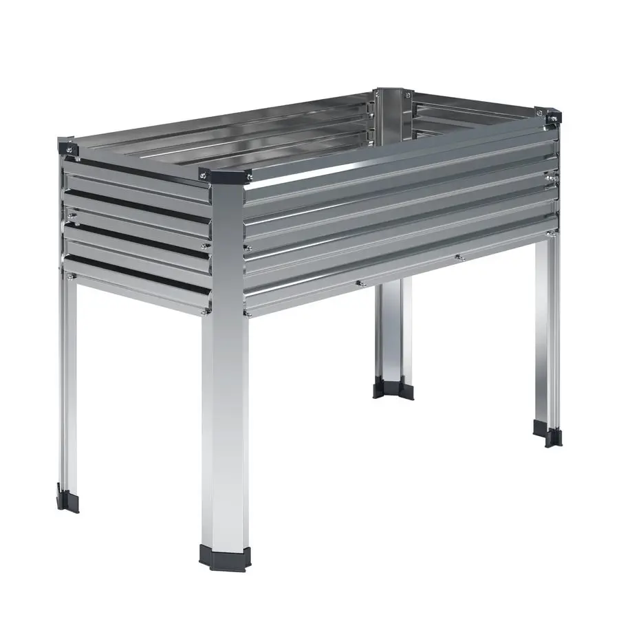 

Raised Garden Bed with Legs,481830in Elevated Planter Box for Backyard,Outdoor Garden, Patio, Balcony, 300lb Capacity,Silver