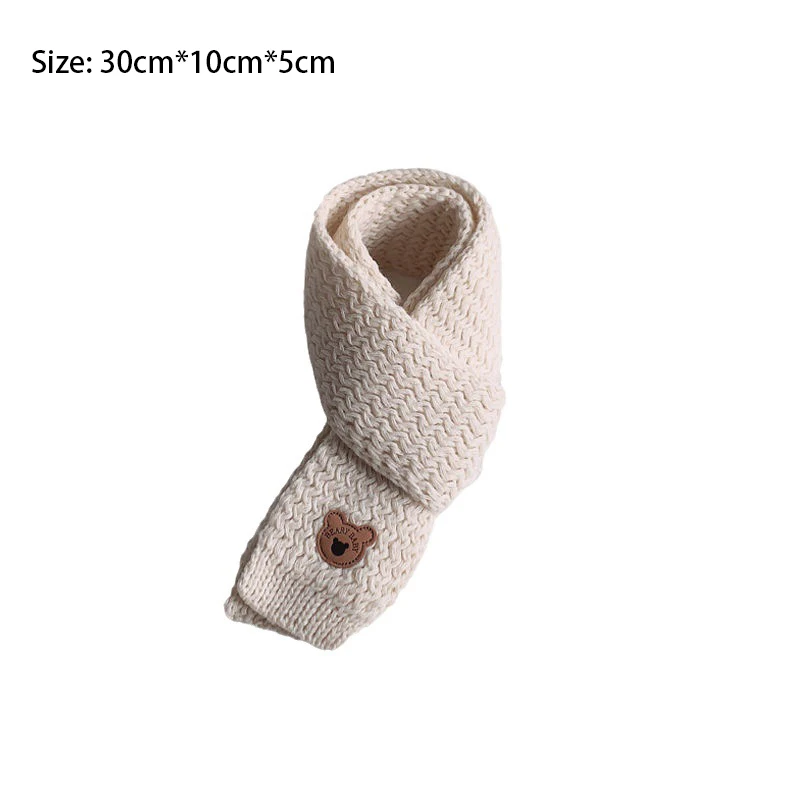 Children Winter Warm Scarf Fashion Boys Girls Knitting Wool Neck Warmer Wrap Outdoor Kids Soft Neck Cover Windproof Protection