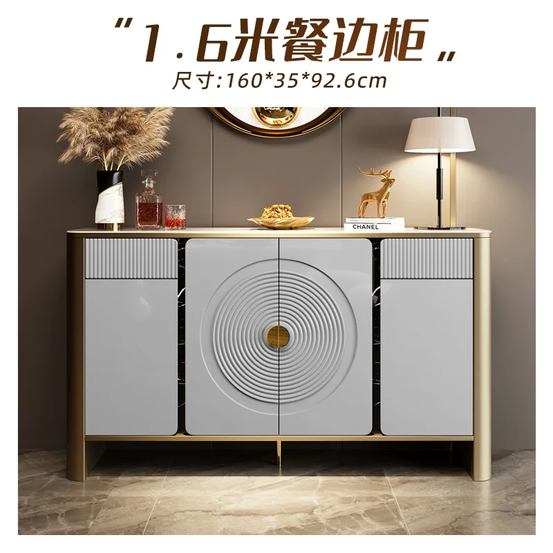 Y High-end Villa Entrance Front Door Living Room Decorative Rock Slab Storage Cabinet