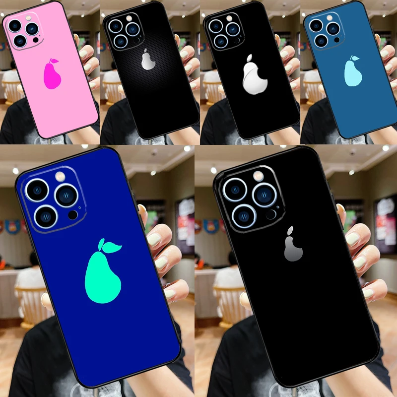 ICarly Pear-funda de teléfono con logotipo Meme, carcasa divertida para iPhone 16, 15 Pro Max, 14, 11, 13, 12 Mini, 7, 8 Plus, X, XR, XS Max