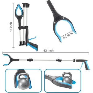 أداة انتزاع الفك العريض ، انتزاع القمامة القابل للطي ، مقبض طويل ، أداة الوصول ، عصا التقاط القمامة شديدة التحمل ، 43 أعلى 8 مبيعات شاحنة لجمع القمامة الكبيرة - No5