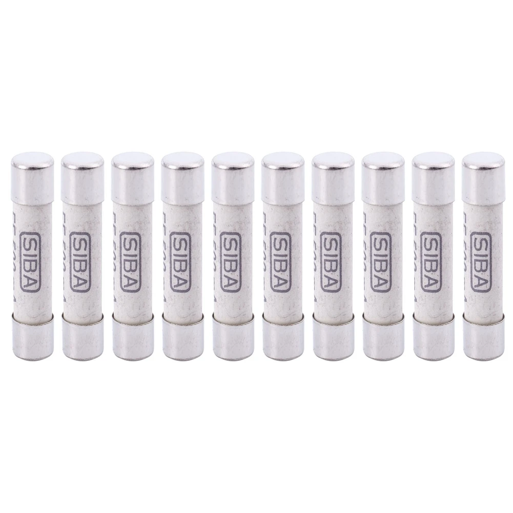 A003 10 قطعة سيراميك فضي + أبيض 1000 فولت 500MA 6.3X32 مللي متر فيوز أبيض لمقياس متعدد 3X0.5X0.5 سنتيمتر