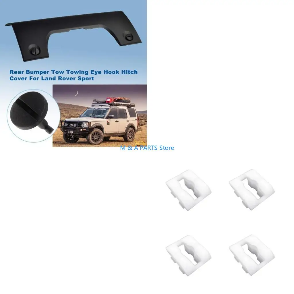 U1JF Towing Eye Trim Turn Lock Insert Bumper Towing Eye Hook Cover Clips Screws for Discovery 4 Bumper Fender-Grille Clip
