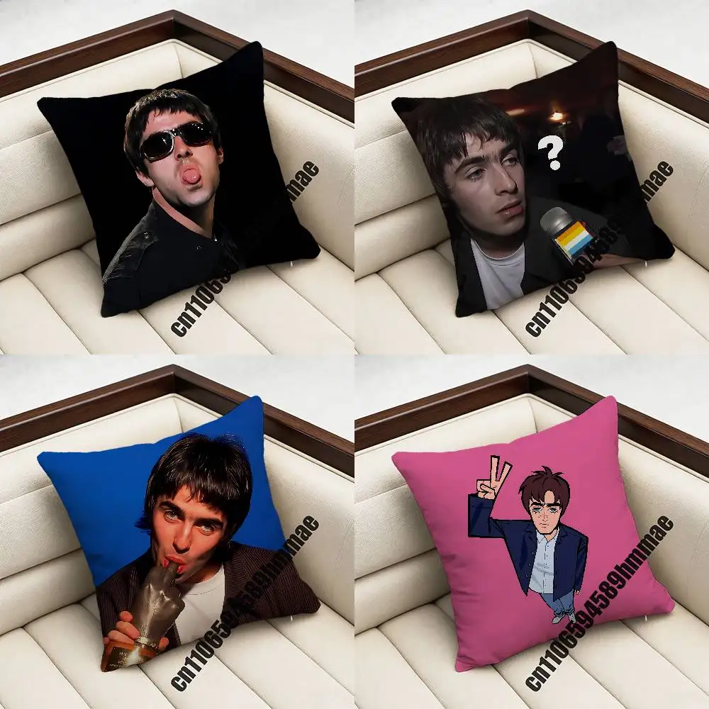 

For L-Liam Gallagher O-Oasis Throw Pillow Case Sham 45x45cm 40x40cm Square Car Pillowcase Pad Cushion Cover