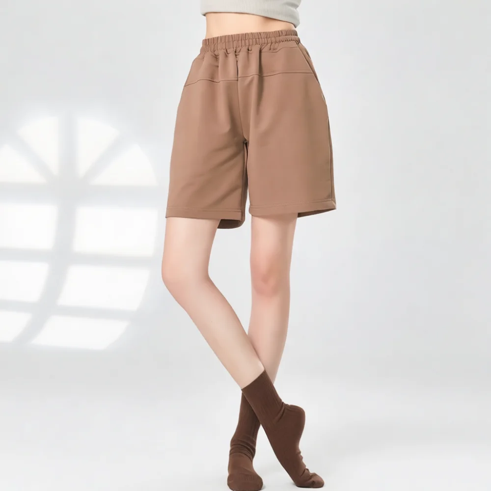 Unisex Modern Dance Shorts Wide Leg Loose Training Pants Cotton High Waist Athletic Bottoms Casual Summer Fitness Apparel