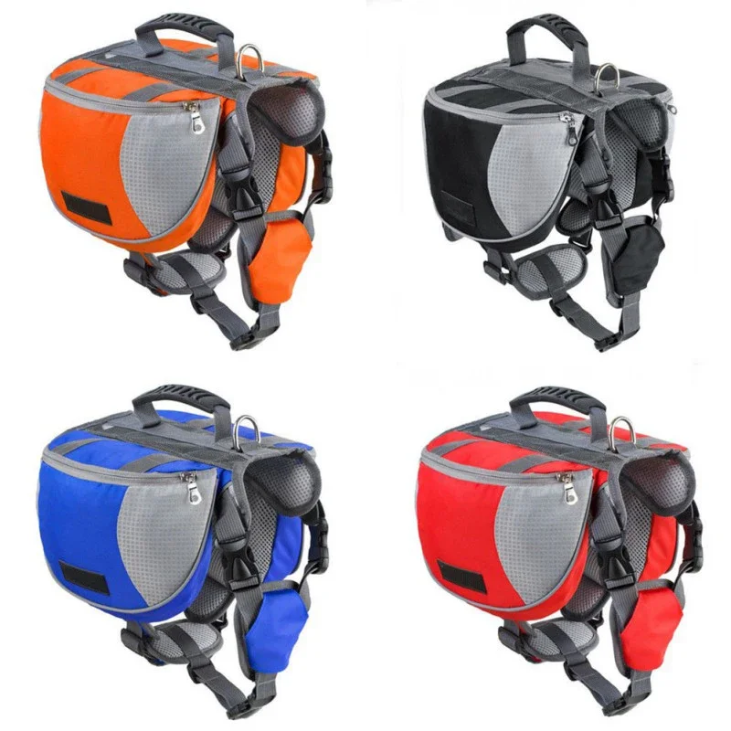 Saddlebags Pack Dog Reflective Hound Outing Camping Backpack Saddle Bag For Small Medium Large Lightweight Backpack Pet Items