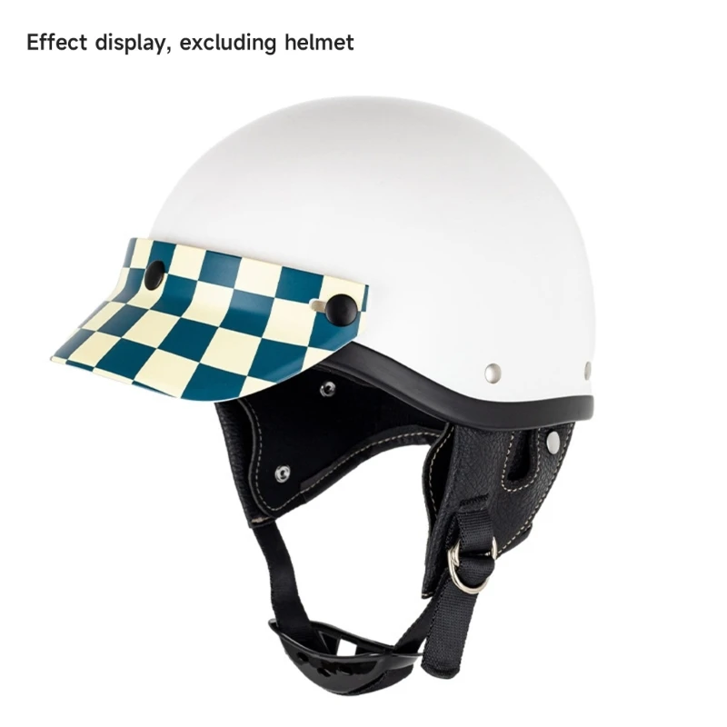 Retro Universal 3 Snap-Button Visor Up Wind Shield for Open Face Motorcycle Helmet Anti-UV, Fog and Scratch Automobile