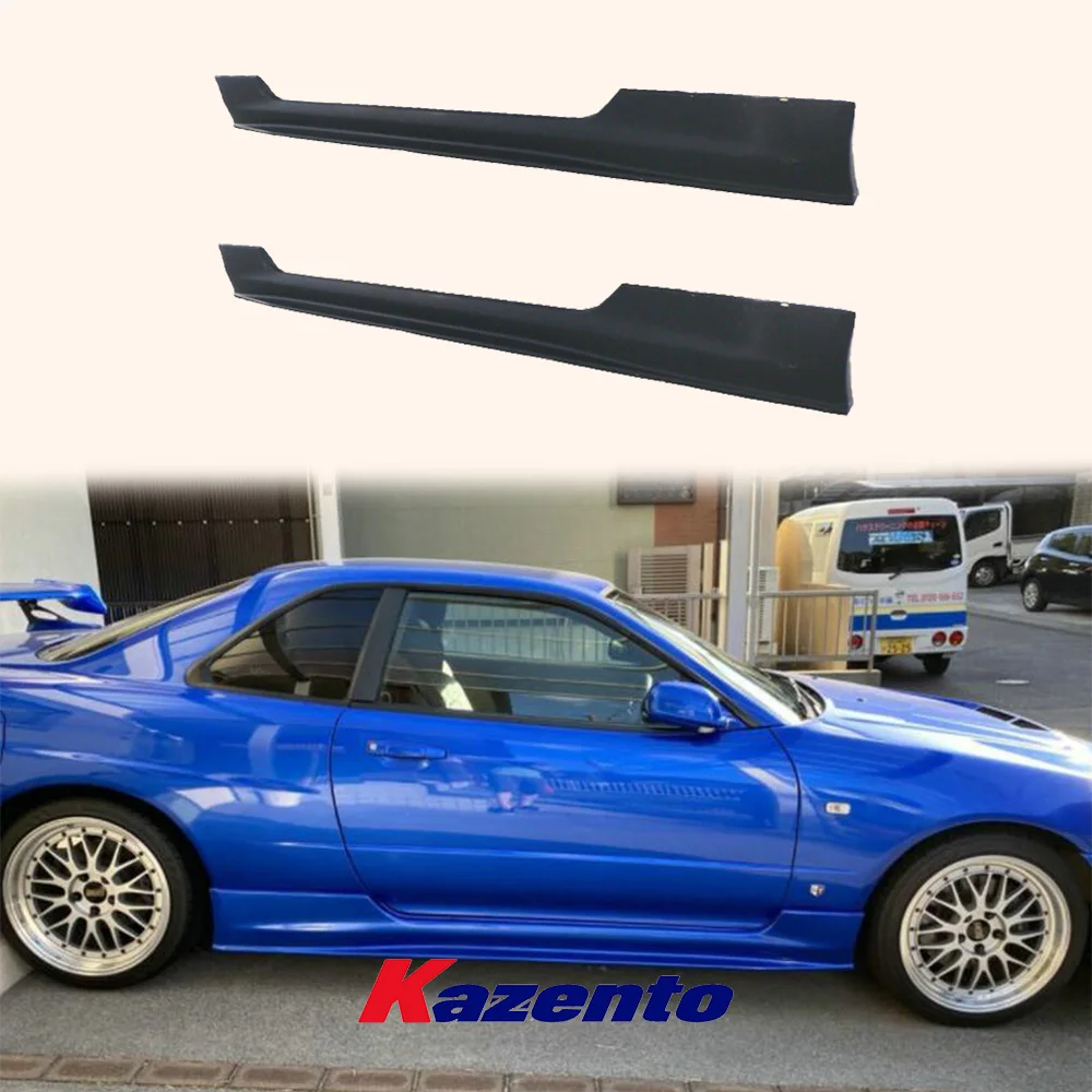 

For Nissan Skyline R34 (GTT only) NSM Style Fiberglass Unpaint Side Skirts Pair